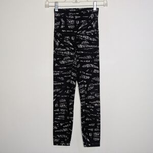 Lululemon Wunder Under Black White Pull On Athletic Exercise Workout Legging 2